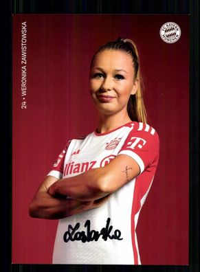 Weronika Zawistowska Autogrammkarte Bayern München 2023-24 Frauen Original Sign