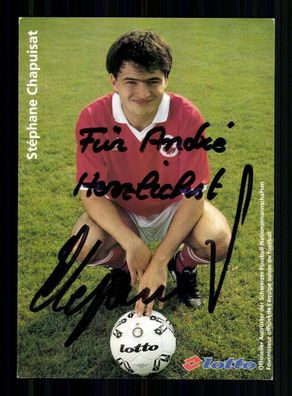Stephane Chapuisat Autogrammkarte Nationalmannschaft Schweiz Orig Sign+ A 233831