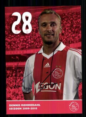 Dennis Rommedahl Autogrammkarte Ajax Amsterdam 2009-10 Original Sign+ A 233877