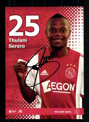 Thulani Serero Autogrammkarte Ajax Amsterdam Original Signiert + A 233881