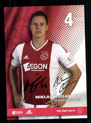 Niklas Moisander Autogrammkarte Ajax Amsterdam 2012-13 Original Sign + A 233886