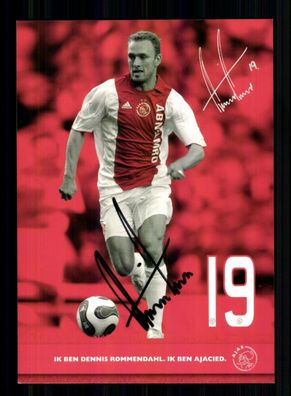 Dennis Rommendahl Autogrammkarte Ajax Amsterdam 2007-08 Original Sign + A 233892