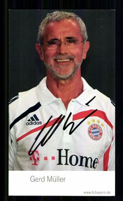 Gerd Müller Autogrammkarte Bayern München 2009-10 Original Signiert