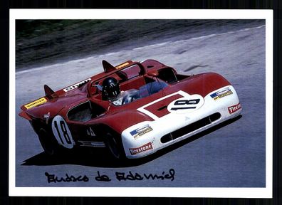 Andrea de Adamich Formel 1 1968-1973 Autogrammkarte Original Signiert + G 40551