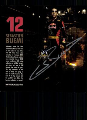 Sebastian Buemi Formel 1 2009-2011 Autogrammkarte Original Signiert + G 40553