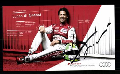 Lucas di Grassi Autogrammkarte Original Signiert Motorsport + G 40678