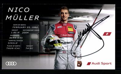 Nico Müller Autogrammkarte Original Signiert Motorsport + G 40692