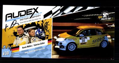Kevin Müller / Sabrina Göller Autogrammkarte Original Sign. Motorsport + G 40602