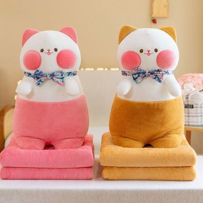Adorable Doodoo Cat Plush Toy with Air-conditioned Blanket: Plüschtiere