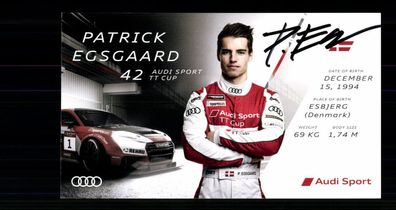 Patrick Egsgaard Autogrammkarte Original Signiert Motorsport + G 40651