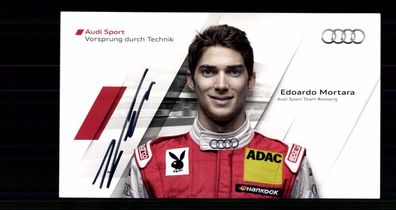 Edoardo Mortara Autogrammkarte Original Signiert Motorsport + G 40656