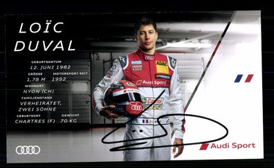 Loic Duval Autogrammkarte Original Signiert Motorsport + G 40679