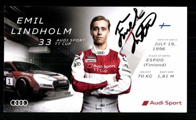 Emil Lindholm Autogrammkarte Original Signiert Motorsport + G 40688