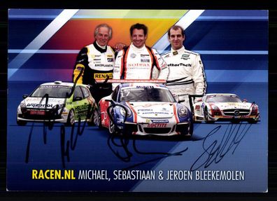 Michael, Sebastiaan und Jeroen Bleekemolen Original Signiert Motorsport + G 40580