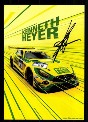 Keneth Heyer Autogrammkarte Original Signiert Motorsport + G 40626