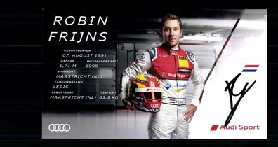 Robin Frijns Autogrammkarte Original Signiert Motorsport + G 40649
