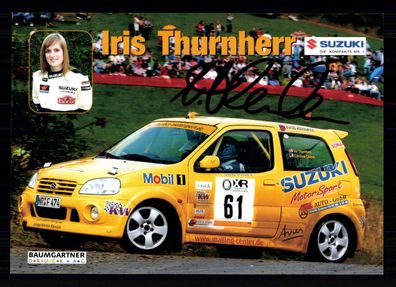 Iris Thurnherr Autogrammkarte Original Signiert Motorsport + G 40658