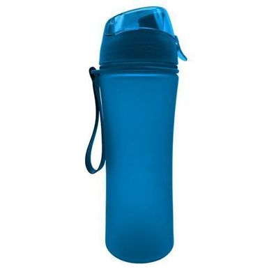 Trinkflasche mit 0,5 L Volumen blau auslaufsicher Sportflasche Schule Freizeit K