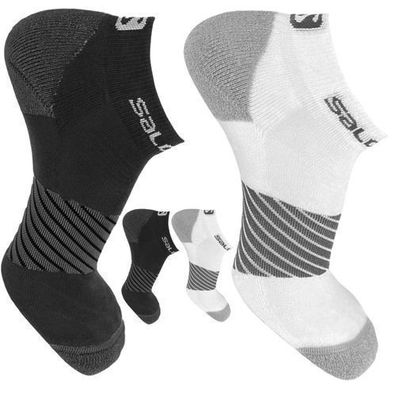 Lauf und Freizeit Socken Gr. 45-47 Salomon Speed Technical Short 2 Pack schwarz