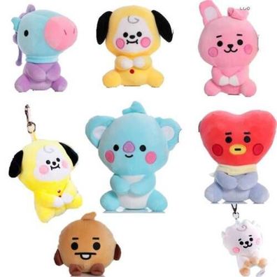 Plüsch Spielzeug 20cm KPOP BTS BT21 Sitzende Puppe Plüschtiere