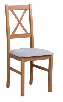 FURNIX Esszimmerstühle Trijo 10D 2er Set zwei x Polsterstuhl aus Holz SR90 Eiche-Grau