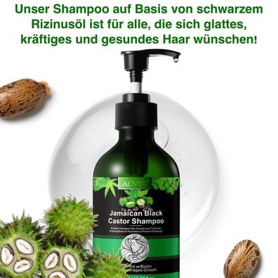 Haarpflege Set Shampoo Conditioner Haarmaske Haaröl Rizinus Haarwachstum Vegan