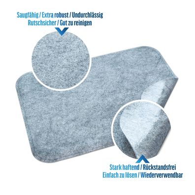 HomeProtect | Schmutzfangmatte - Superdünn 2 mm, Selbstklebende Fußmatte, Schuhmatte