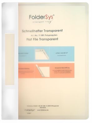 Foldersys Schnellhefter Transparent transp.