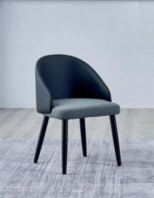 Blau-Grauer Einsitzer Luxuriöse Esszimmerstühle Design Esszimmer Stühle