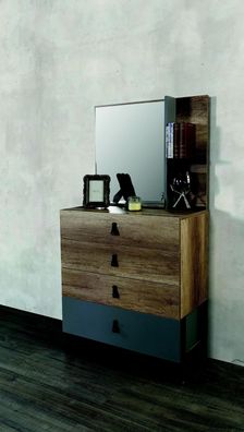 Kommode mit Spiegel Holz Modern Luxus Design Jugendzimmer Kommoden