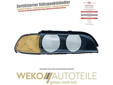 Streuscheibe Scheinwerferglas rechts Blinker gelb für BMW 5er E39 1223684