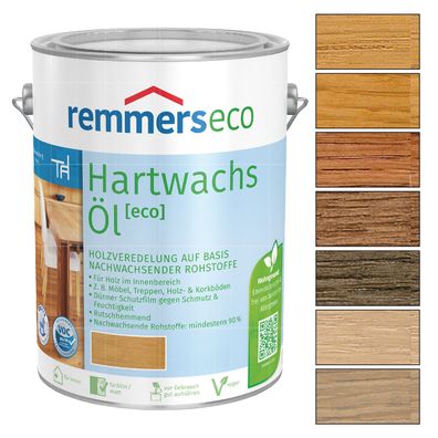 Remmers ECO Hartwachs-Öl Bodenöl Möbel-Öl Hartwachs-Öl Holz-Öl Farbwahl 0.375L