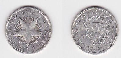 20 Centavos Silber Münze Kuba 1915 900er Silber (166635)