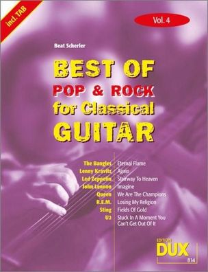 Best Of Pop & Rock for Classical Guitar 4, Beat Scherler