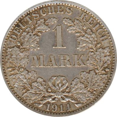 Deutsches Reich 1 Mark 1914 A Silber*