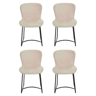 Esszimmerstuhl 4x Stühle Esszimmer Modern Stuhle Metall Design Weiß