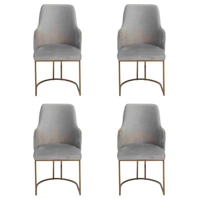 Moderne grau Esszimmerstühle stilvoll Küchenstühle Luxus Design 4x Stühle neu