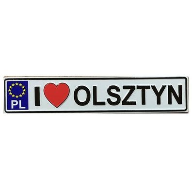 Kühlschrankmagnet, Kennzeichen Olsztyn Polen