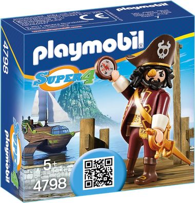 Playmobil Super 4 - Sharkbeard (4798) Pirat Haibart Playmobil Figur
