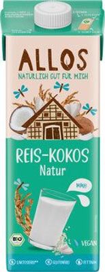 Allos 3x Reis-Kokos Natur Drink 1l