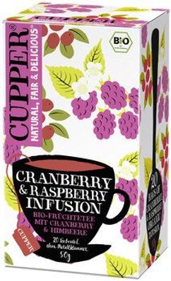 Cupper 3x Cranberry & Raspberry Infusion 50g