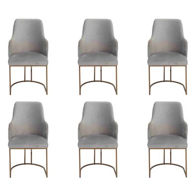 Luxus grau Esszimmerstühle stilvoll Küchenstühle Moderne Design 6x Stühle neu