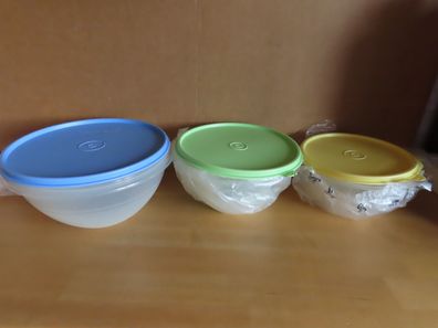 Aufbewahrungsschüsseln rund mit Deckel Plastik/3 St. verschieden groß-Tupperware