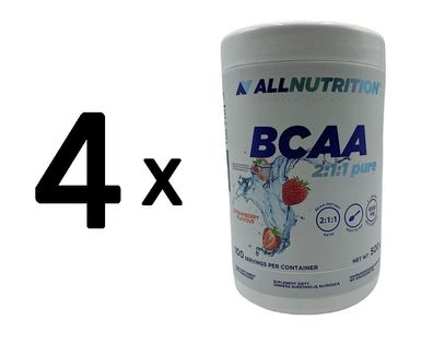 4 x BCAA 2:1:1 Pure, Strawberry - 500g