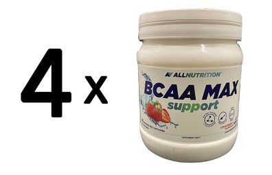 4 x BCAA Max Support, Strawberry - 500g