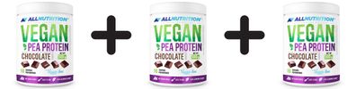 3 x Vegan Pea Protein, Chocolate - 500g