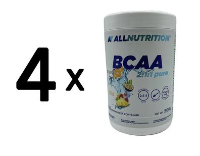 4 x BCAA 2:1:1 Pure, Tropical - 500g