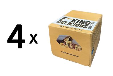 4 x Fitking Delicious Snack Bar, Caramel Peanut - 24 x 40g