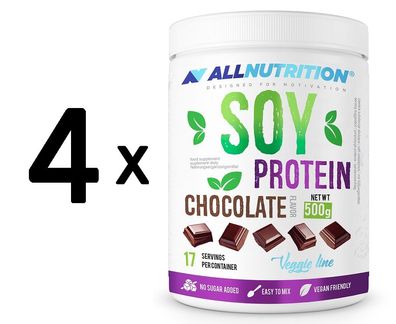 4 x Soy Protein, Chocolate - 500g