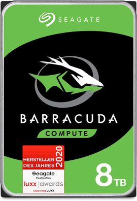 Seagate Barracuda 8TB interne Festplatte HDD, 3.5 Zoll, 5400 U/ Min
